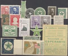 19 db klf eszperantó levélzáró kevés magyarral