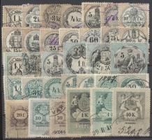 1800-as évek 34 db klf illetékbélyeg