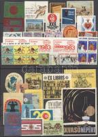 Kis tétel magyar és külföldi levélzáró 2 db stecklapon