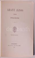 Arany János prózai dolgozatai. Bp., 1884 Ráth Mór. Aranyozott félbőr kötésben, aranyozott lapszélekkel szép állapotban