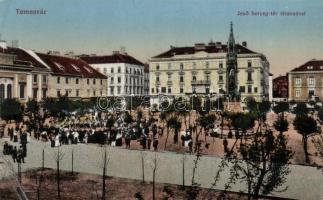 Temesvár Jenő square, brass band, Divald &amp; Monostory (EB)