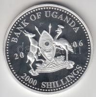 Uganda 2006. 2000Sh Ag "A labdarúgás halhatatlanjainak csarnoka - Portugália 2000-es évek"...