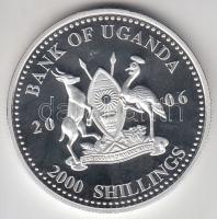 Uganda 2006. 2000Sh Ag "A labdarúgás halhatatlanjainak csarnoka - Dánia 1990-es évek" T:PP...
