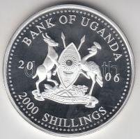 Uganda 2006. 2000Sh Ag "A labdarúgás halhatatlanjainak csarnoka - Bulgária 1990-es évek" T...