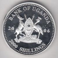 Uganda 2006. 2000Sh Ag "A labdarúgás halhatatlanjainak csarnoka - Brazília 1990-eas évek" ...