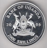 Uganda 2006. 2000Sh Ag "A labdarúgás halhatatlanjainak csarnoka - Argentína/Spanyolország 1950-...