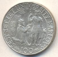 Csehszlovákia 1948. 100K Ag "Károly Egyetem" T:1- Czechoslovakia 1948. 100 Korun Ag "Charles University" C:AU