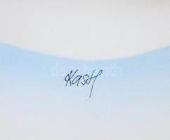 Kas JF jelzéssel: Genezis. Vegyes technika, papír, üvegezett keretben 49×49 cm