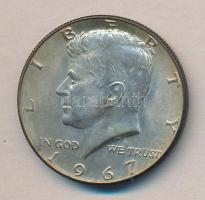 Amerikai Egyesült Államok 1967. 1/2$ Ag "Kennedy" T:2 patina USA 1967. 1/2 Dollar Ag "Kennedy" C:XF patina