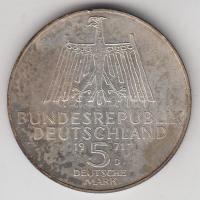 NSZK 1971D 5M Ag "Dürer" T:2 ph.
GFR 1971D 5 Mark Ag "Dürer" C:XF