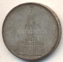 Német 3. Birodalom 1934E 5M Ag "Garnisonkirche" T:3 German Third Reich 1934E 5 Marks Ag "Garnisonkirche" C:F
