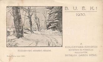 Kolozsvár promenade, New Year, the Bethlen Gábor club of the University and College of Kolozsvár-Szeged, s: Budai György