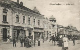 Sátoraljaújhely Wekerle tér, Kerekes Pál üzlete, Frenkel Antal üzlete (EK)