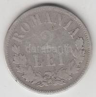 Románia 1873. 2L Ag T:3 Romania 1873. 2 Lei Ag C:F
