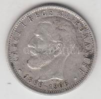 Románia 1906. 1L Ag T:3 Romania 1906. 1 Leu Ag C:F