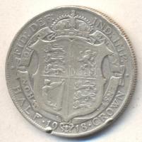 Nagy-Britannia 1918. 1/2Cr Ag "V. György" T:3
Great Britain 1918. 1/2 Crown Ag "Georg...