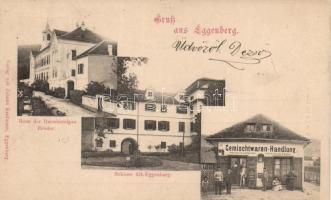 Graz-Eggenberg 'Zur weissen taube' grocery store of Johann Kaufmann, house of the Brothers of Charity, castle