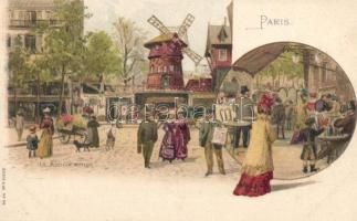 Paris Moulin Rouge litho
