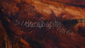 Simon János (1945-): Erdei út. Olaj, farost, jelzett, üvegezett keretben, 75×61 cm