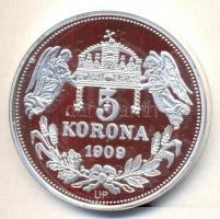 DN "Királyi koronák / 1909 5K - Mária Terézia" Ag emlékérem (20g/0.999/38,61mm) T:PP Csak ...