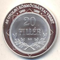 DN "A magyar nemzet pénzérméi - Az utolsó körmöcbányai veret 1920-1926." Ag (0,999) emlékérem (10,37g/35mm) T:PP