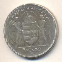 1930. 5P Ag "Horthy-jobbra" T:3