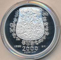 1996. 2000Ft Ag "Honfoglalás 1100. évfordulója" T:PP Eredeti tokban, tanúsítvánnyal!