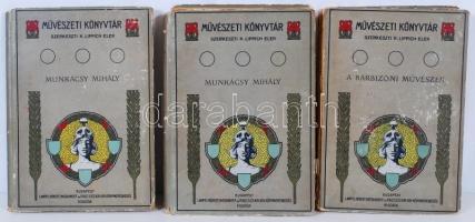 Művészeti könyvtár (szerk.: K. Lippich Elek): 7 kötet vegyes minőségben. (Munkácsy, Paál László, Szi...