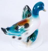 Kacsapár, kézzel festett, jelzett, hibátlan, 10×12 cm