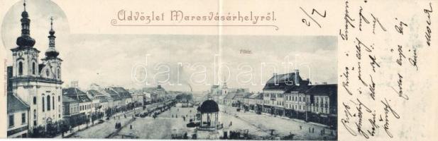 Marosvásárhely main square panoramacard