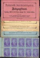 SEGÉLYBÉLYEGEK 1915. 5 klf. teljes Hadsegélyező Hivatali bélyegfüzet 100-100 db klf. névértékű bélyeggel ill. magyar és horvát nyelvű borítókkal