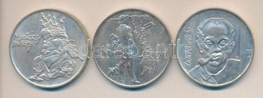 1976. 200Ft Ag 3klf db "Festők I. - Munkácsy, Szinyei, Derkovits" T:BU