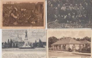 11 db régi, vegyes témájú képeslap, 7 városképes lap, 3 motívum, és egy fotólap / 11 pieces postcards, 7 city cards, 3 motive cards, and 1 photo card