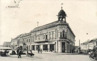 Versec, Main square, savings bank, Fonciére insurance, the fashion store of Hugo Frisch