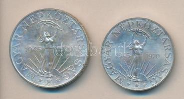 1970. 50Ft Ag + 100Ft "Felszabadulás" pár T:BU