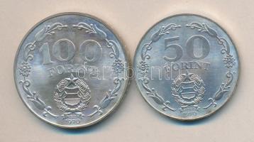 1970. 50Ft Ag + 100Ft "Felszabadulás" pár T:BU