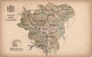 Sáros county map (b)