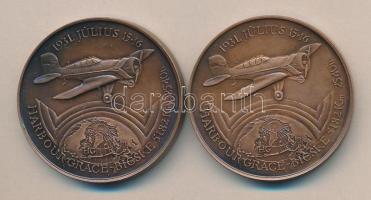 Bozó Gyula (1913-2004) 1991. "60 éves a magyar óceánrepülés - Endresz Gy.-Magyar S." Br em...