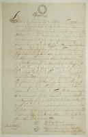 1804 Kötelezvény 3kr szignettás papíron