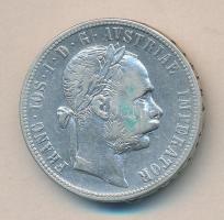 Ausztria 1879. 1Fl Ag "Ferenc József" T:2-,3 Austria 1879. 1 Florin Ag "Franz Joseph" C:VF,F