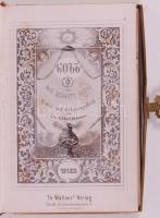 2db, magyar, ill. német nyelvű kapcsos imakönyv aranyozott lapszélekkel, csontberakással, bőr, ill. ...