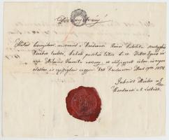 1854 Bizonyítvány 45kr szignettával