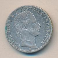Ausztria 1861A 1Fl Ag "Ferenc József" T:2- Austria 1861A 1 Florin Ag "Franz Joseph" C:VF