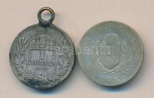 1912KB 1K Ag T:2- F. + 1926. 1P Ag T:3