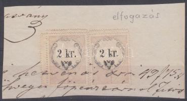 2x2kr okménybélyeg kettős fogazással