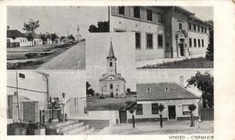 Vitnyéd-Csermajor, Lakatos István vegyeskereskedése, templom, tejüzem