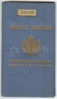1937 Fényképes román útlevél házaspár részére, sok bejegyzéssel és illetékbélyeggel / 
Rumanian pass...