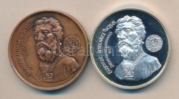 Fritz Mihály (1947-) / Szabó Géza (1939-) 1988. "MÉE Székesfehérvár - Szent István király" Ag(0.900)/35,58g és Br emlékérem (42,5mm) pár T:PP,1