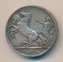 Olaszország 1927R 10L Ag T:2-
Italy 1927R 10 Lire Ag C:VF