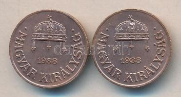 1938. 1f (2x) T:1-,2